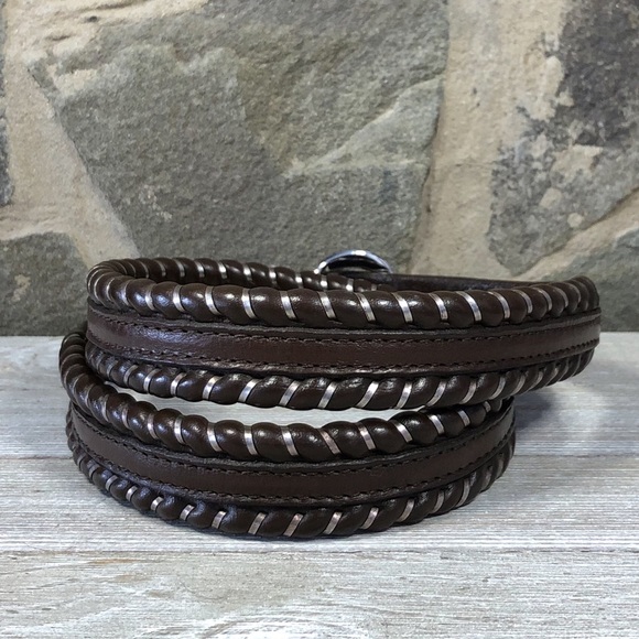 Vintage Belt Western Leather Brown XS - Picture 5 of 14